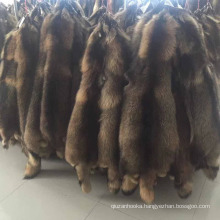 Factory price wholesale top quality large natural dyed animal pelt raccoon fur skin